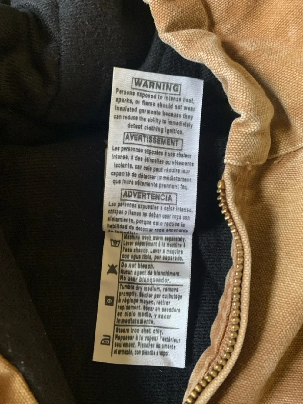 Carhartt Kids Tan Hooded Puffer Jacket
